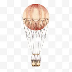 夏季派对海报图片_可爱飞行工具热气球