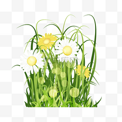 春天光晕图片_黄色和白色花朵光晕春季复活节绿