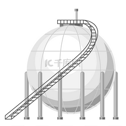 天然气储存设施的插图。