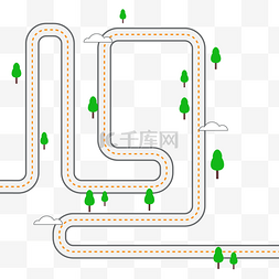 路径流程图片_电商游戏地图路径历程树木流程图