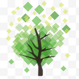 植树节图片_创意绿树