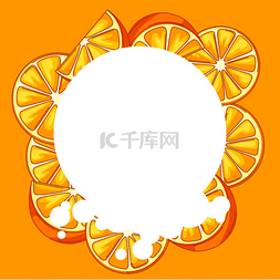 橙色甜点图片_背景是桔子新鲜健康的果汁美味可