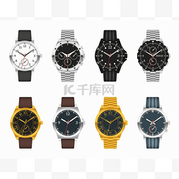 昂贵手表图片_向量表集。昂贵的经典手表