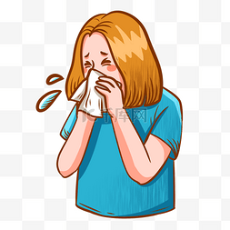 流感表现图片_疾病鼻炎打喷嚏过敏
