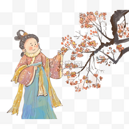 春天春景梅花古代古风仕女