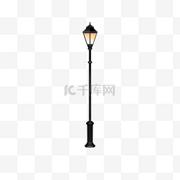 长椅和路灯图片_公共街道照明路灯