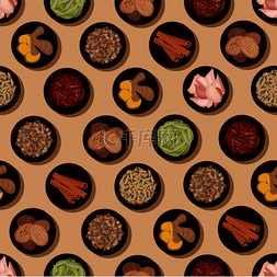 桂皮茴香图片_新鲜和干燥的调味品和香料的烹饪