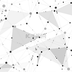 连接分子图片_互联网连接几何形状。