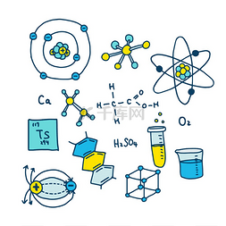 物理实验室图片_科学装饰图标套装