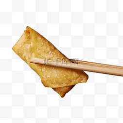 食物美食春卷筷子夹春卷