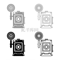 面部照片图片_复古相机老式照片相机面部视图图