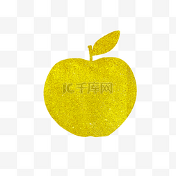 创意抽象水果图片_苹果金色闪亮抽象