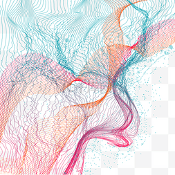 抽象撞色背景图片_抽象撞色几何多彩杂乱线条