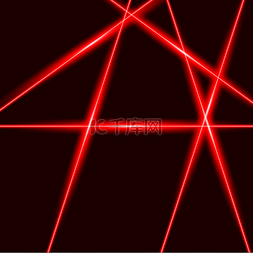 红色激光线图片_红色激光光线投射光效