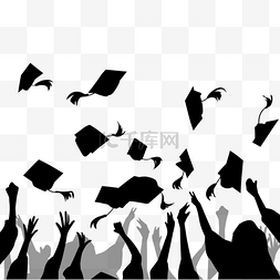 毕业场景图片_庆祝毕业扔学士帽的欢乐场景