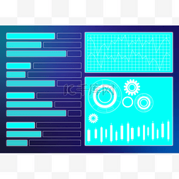 科技蓝色大屏背景图片_互联网几何科技屏