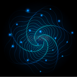 科技光粒子光效图片_科技螺旋灯光隧道粒子矢量