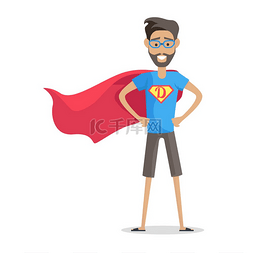 超级服装图片_穿着超级英雄服装的超级英雄爸爸
