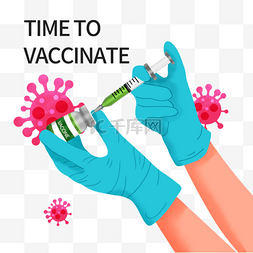 接种疫苗的时间双手注射疫苗动作