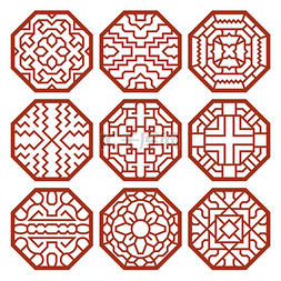 ornaments图片_Korean traditional vector patterns, ornaments