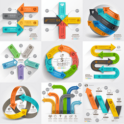 信息矢量图图片_箭头业务营销信息图表模板。矢量