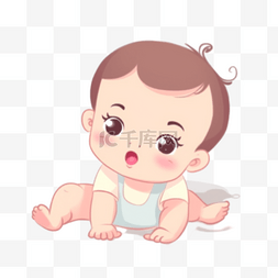 婴儿羊奶粉图片_卡通人物爬行的婴儿