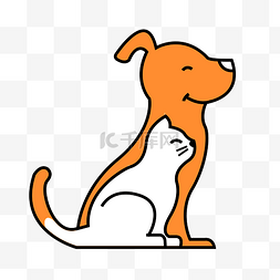 可爱猫狗宠物图片_宠物店动物宠物logo