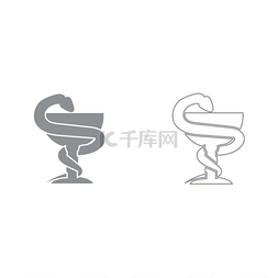 蛇和杯子的图标