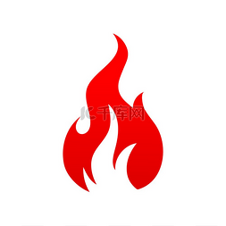 火焰卡通图标图片_热、燃烧和激情的火象征孤立的平