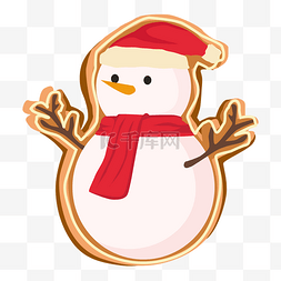 圣诞围巾图片_圣诞节姜饼雪人