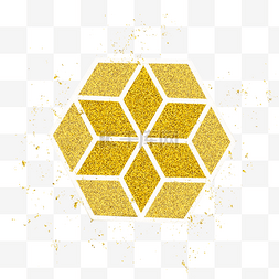 金粉质感六边形几何形状
