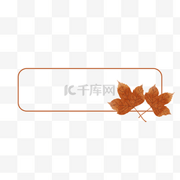 秋天秋季水彩枫叶植物边框