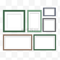 相框木制图片_相框木制装饰照片墙绿色