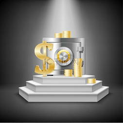 黄金楼梯图片_现实货币财务模板真实的货币金融