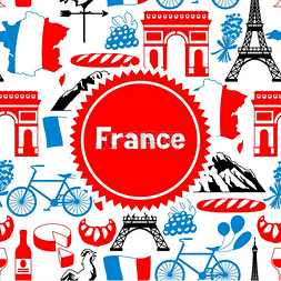 爱国背景图片_法国背景设计法国传统符号和物品