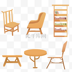 木质凳子图片_黄色木质家具组合