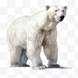 卡通手绘野生动物北极熊