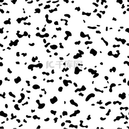 黑色背景白色点图片_斑点狗无缝图案白色背景上有矢量
