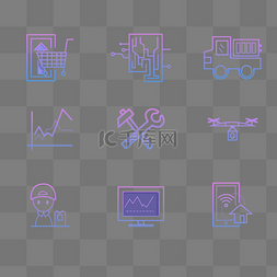 智慧工业图标套图