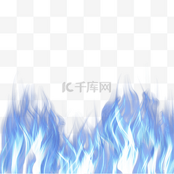 火焰边框素材图片_蓝色燃烧火焰边框