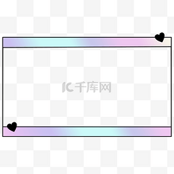 黑边框图片_潮流渐变酸性贴纸边框