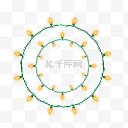 圣诞灯饰图片_圣诞灯串可爱圆形灯环