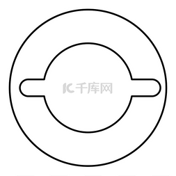 铺设图片_垫圈与凹槽铺设轮廓图标黑色矢量