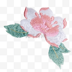 花纹图片_粉色花朵刺绣