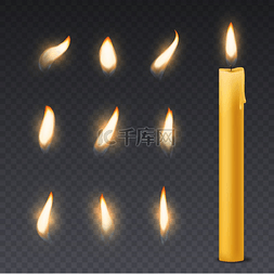led灯珠灯芯图片_蜡烛火焰浪漫的节日燃蜡蜡烛近距