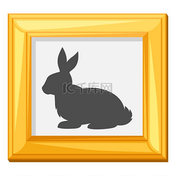 卡通小图标图片_可爱的复活节兔子插图。