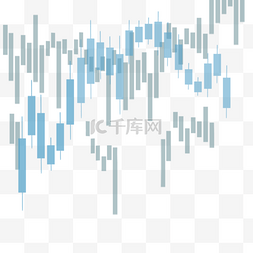 上升图图片_股票k线图上升趋势交易证券蓝色