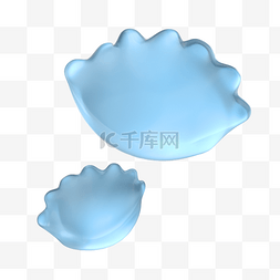水饺3图片_毛玻璃风格3D饺子