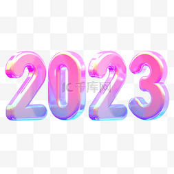3d字体2023图片_3D立体C4D2023酸性