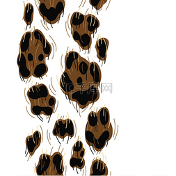 豹纹图案图片_带装饰豹纹的无缝图案。